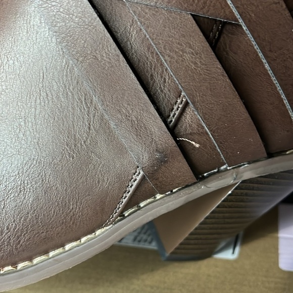 Journee Collection Strap Women's Ankle Boots - Brown Size 7.5 Wide - Picture 7 of 15